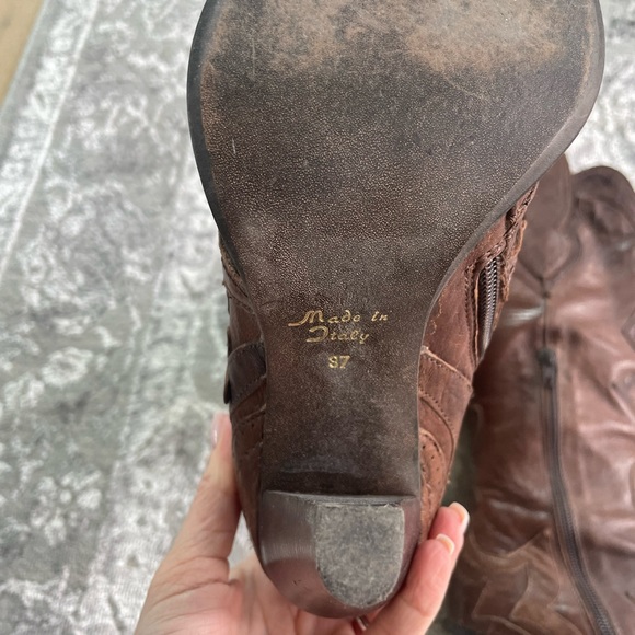 Italian leather cowboy boot size 37 - Picture 3 of 4